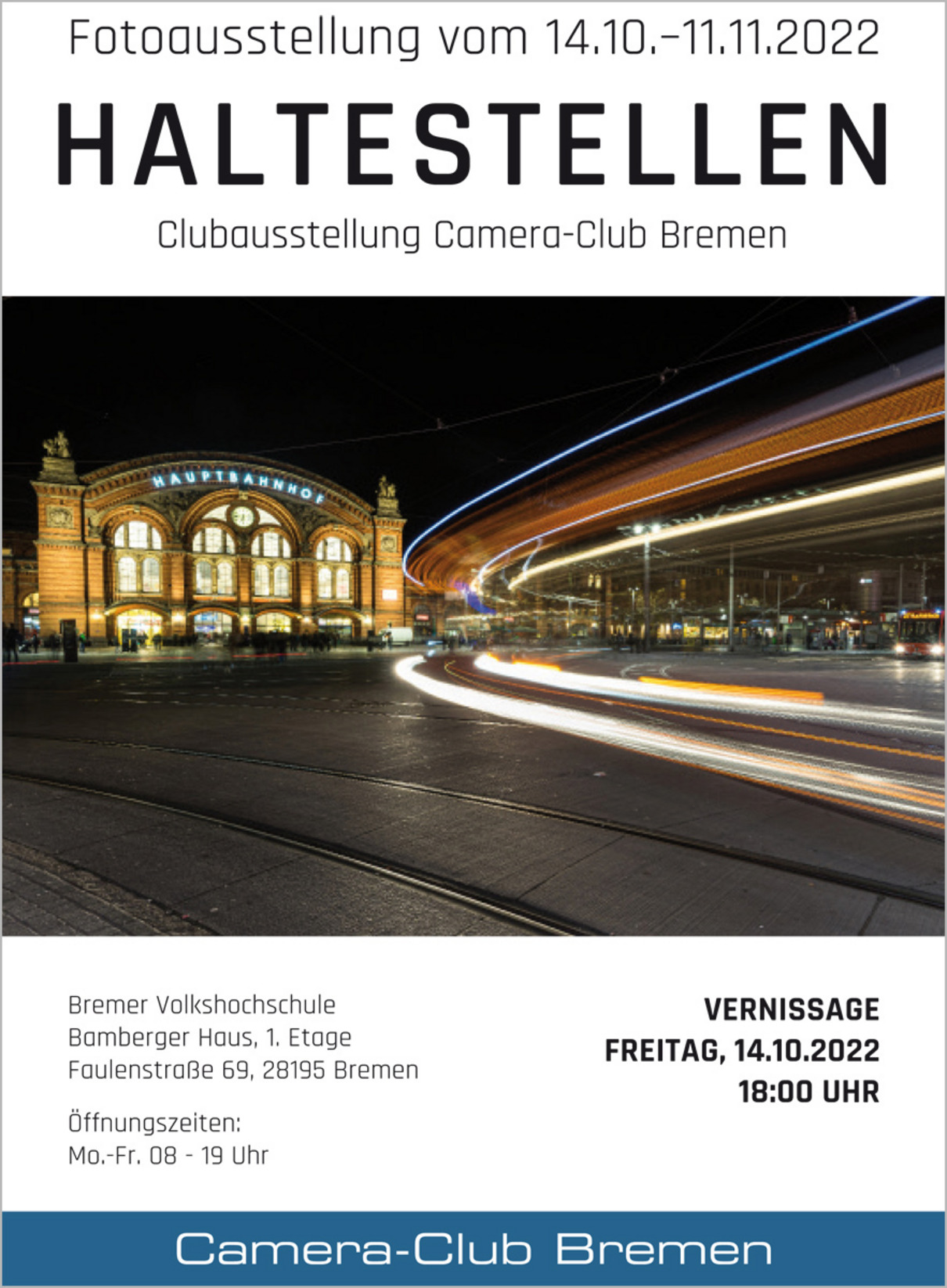 Plakat Haltestellen neu - Camera Club Bremen
