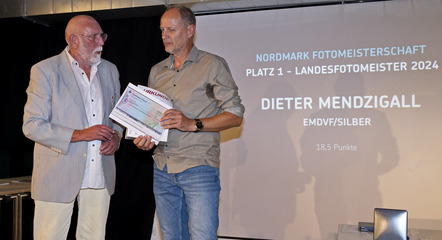 Preisverleihung - Dieter Mendzigall - Nordmark Fotomeister Platz 1